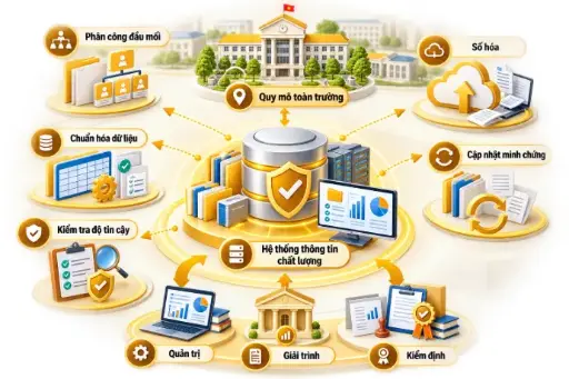 Thu thập, thẩm định, cải tiến minh chứng tự đánh giá CSGD 